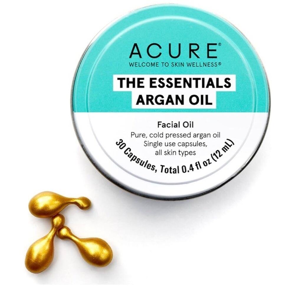ACURE Skincare Facial Essentials Argan Oil Capsules - 30 Capsules - 12mL NEW